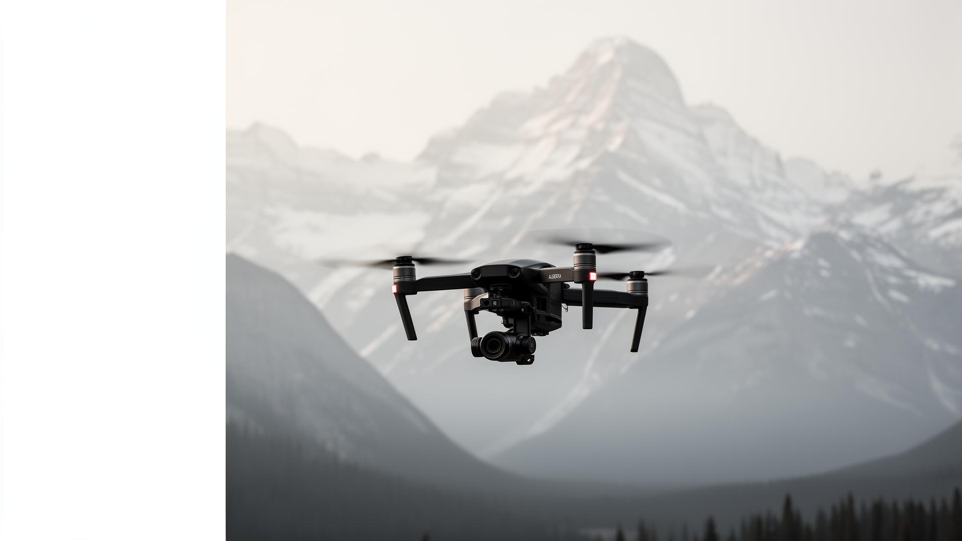 Aerial drone footage over the Canadian Rockies
